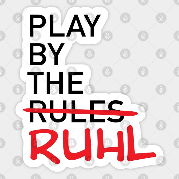 Play By The Ruhl Sticker by CafeConCawfee